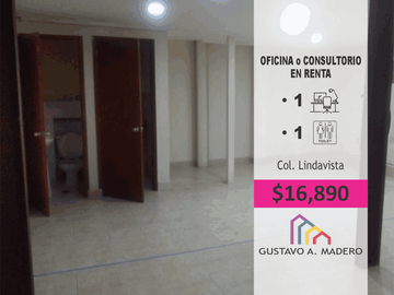 FABULOSA OFICINA O CONSULTORIO EN RENTA