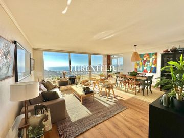 Jardín del Mar, Viña del Mar. Departamento con vista al mar, 120 M2.