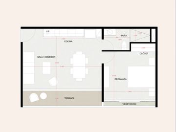VENTA DE DEPARTAMENTOS DE 1 REC EN PRIVADA DE TEMOZÓN NORTE, MÉRIDA YUCATÁN.