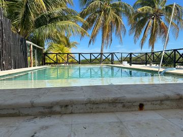 Casa Blanca. Beachfront house for sale in Sisal