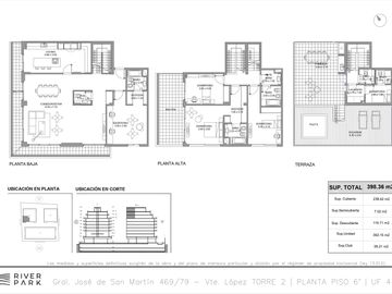 Departamento Triplex 3 Ambientes en Vicente López Río Amplia vista