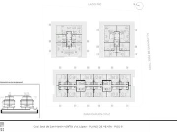 Departamento Triplex 3 Ambientes en Vicente López Río Amplia vista