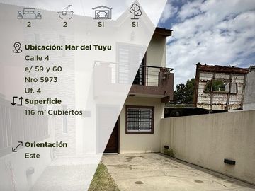 Duplex de tres ambientes en Mar del Tuyu - Calle 4 e/ 59 y 60 al 5973