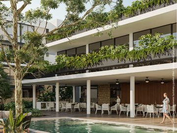 Departamento en Venta en Temozón Norte con Amenidades y Club de Playa