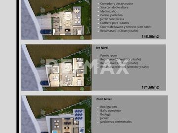 Venta de casa nueva con 4 habitaciones, una en PB con cuarto de servicio en zona residencial con acabados de lujo y Lago. - (3)