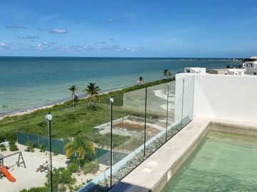 DEPARTAMENTO EN VENTA FRENTE AL MAR EN TURENA TELCHAC PUERTO EN MÉRIDA YUCATÁN