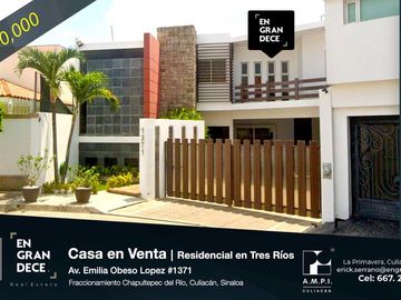 Residencia en Venta en Tres Ríos - Malecon Nuevo - Chapultepec Del Rio
