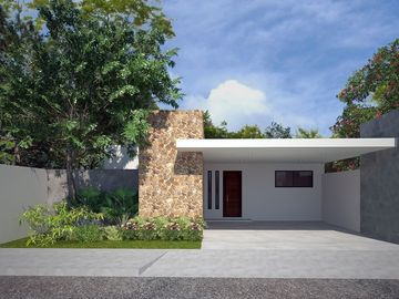 Casa de 1 planta en privada residencial en Conkal, norte de Mérida.