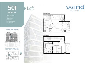 Ponceano, Loft en Venta, 59.78m2, 1 Habitación