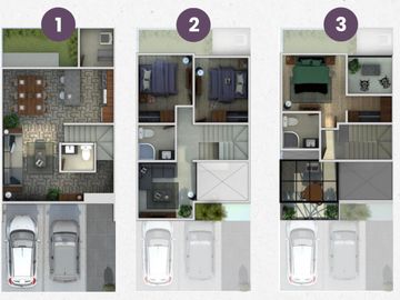 CASAS EN VENTA DE 3 NIVELES, 3 RECÁMARAS, JARDÍN, ROOF Y TERRAZA