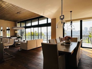 RENTA  BOSQUE REAL CON VISTA AL CAMPO DE GOLF CASA CON JARDIN