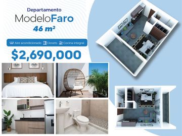 Se vende departamento en Mazatlán, Sinaloa| 1 rec | 1 baño