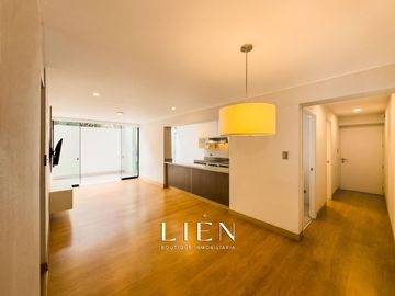 Flat de 101.94m² – Terraza interna – Frente a parque – Áreas comunes