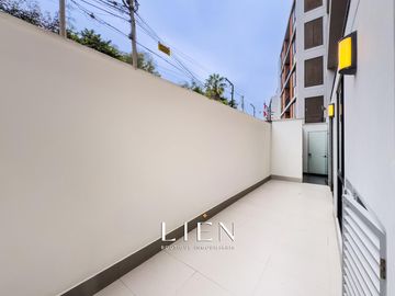 Flat de 101.94m² – Terraza interna – Frente a parque – Áreas comunes