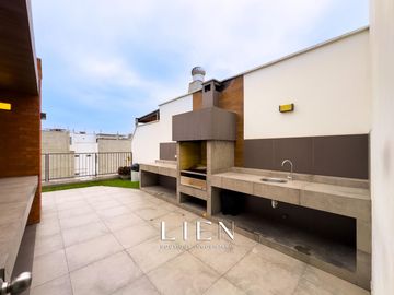 Flat de 101.94m² – Terraza interna – Frente a parque – Áreas comunes