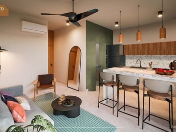 Preventa Departamento en Mérida de 1 habitación, en Av. Correa Racho _ Inicial