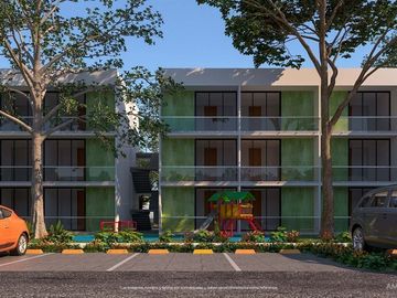Preventa Departamento en Mérida de 1 habitación, en Av. Correa Racho _ Inicial