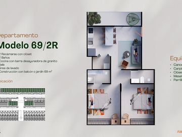 Preventa Departamento en Mérida de 1 habitación, en Av. Correa Racho _ Inicial
