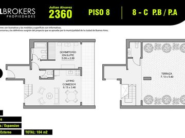 Departamento - Venta -Palermo -  2 ambientes