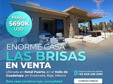 Venta de Casa Las Brisas en Natal Puerta, Valle de Guadalupe – Oportunidad Única