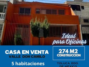 Casa sola en Venta,  Valle Don Camilo en Toluca, Estado de México