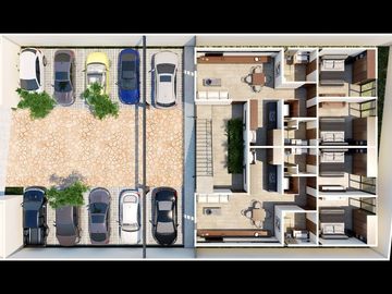 Departamento en venta en Mérida, Ebano, Conkal ( 2 R)