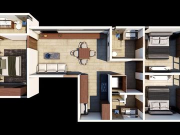 Departamento en venta en Mérida, Ebano, Conkal ( 3 R)