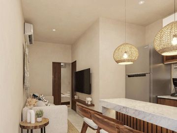 DEPARTAMENTO 1 RECÁMARA CON BALCÓN EN PLAYA DEL CARMEN. PREVENTA.