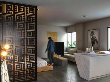ESTUDIO CON BALCÓN EN PLAYA DEL CARMEN. PREVENTA.