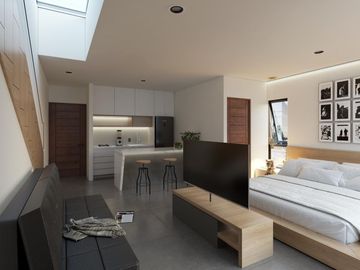 ESTUDIO CON BALCÓN EN PLAYA DEL CARMEN. PREVENTA.