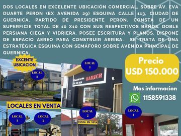 Locales en excelente ubicación  Av. (29) Eva Peron y C. 113