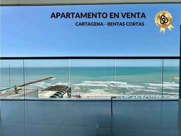 APARTAMENTO EN VENTA EN CARTAGENA PARA RENTAS CORTAS CON VISTA AL MAR