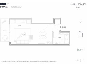 Venta Departamento a Estrenar de 1 Ambiente en Palermo