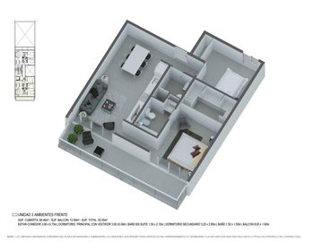 VENTA - Azucena Villaflor 40 - Departamento 3 amb 7º frente