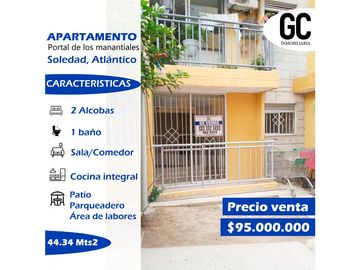 Se Vende  Apartamento / Portal de los Manantiales