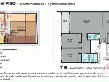 Departamento 3 ambientes 91 m2 totales con balcon al frente A ESTRENAR en Saavedra