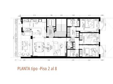 Departamento en  venta, piso exclusivo de 3 dormitorios, Piso 6, Moreno 519 en Zona Rio