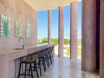 Espectacular departamento con vista al mar en Telchac totalmente amueblado