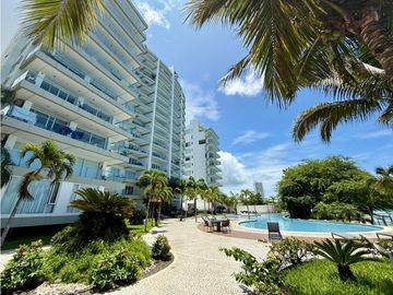 Venta departamento vista al mar edf Mykonos cerca cc la Cuadra.