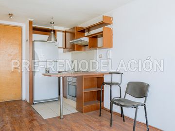Pie en 60 cuotas. Venta Depto. 1 Dormitorio/1B + Est - Santiago