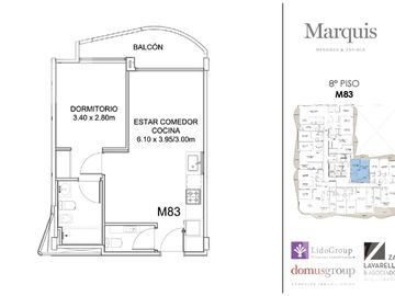 Departamento 2 Ambientes en Venta en Marquis Belgrano R - Cochera, Balcón y Amenities de Lujo