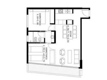 venta Departamento 3 ambientes con cochera Domus Parque