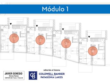 VENDE Departamento Villa La Angostura 60.9m2 M1 D2 Complejo Balcón de la Bahia, Manzano
