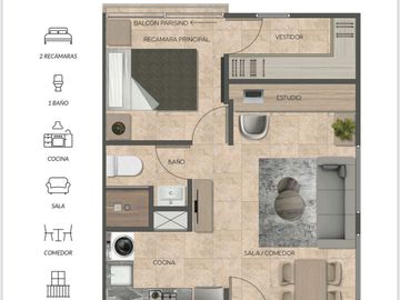 Venta de departamento en Álbar, Vive, Crece, Invierte