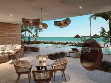 Departamento frente al mar en San Crisanto, Yucatán, en venta