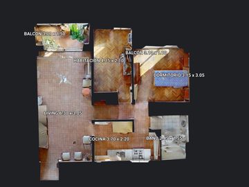 DEPARTAMENTO 3 AMB CON DOBLE BALCON AL FRENTE