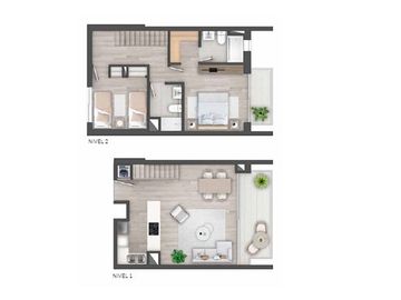 Departamento en Venta en A estrenar Duplex 2 dormitorios. Pocuro