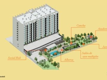 Pre-Venta departamento de 76.71 m2 en el corazón del centro de Monterrey
