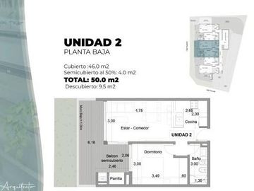 Departamento en Venta, 2 ambientes