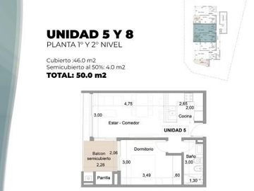 Departamento en Venta, 2 ambientes